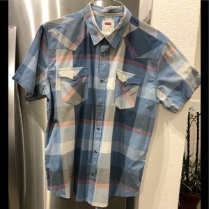 Plaid Button-Up Shirt